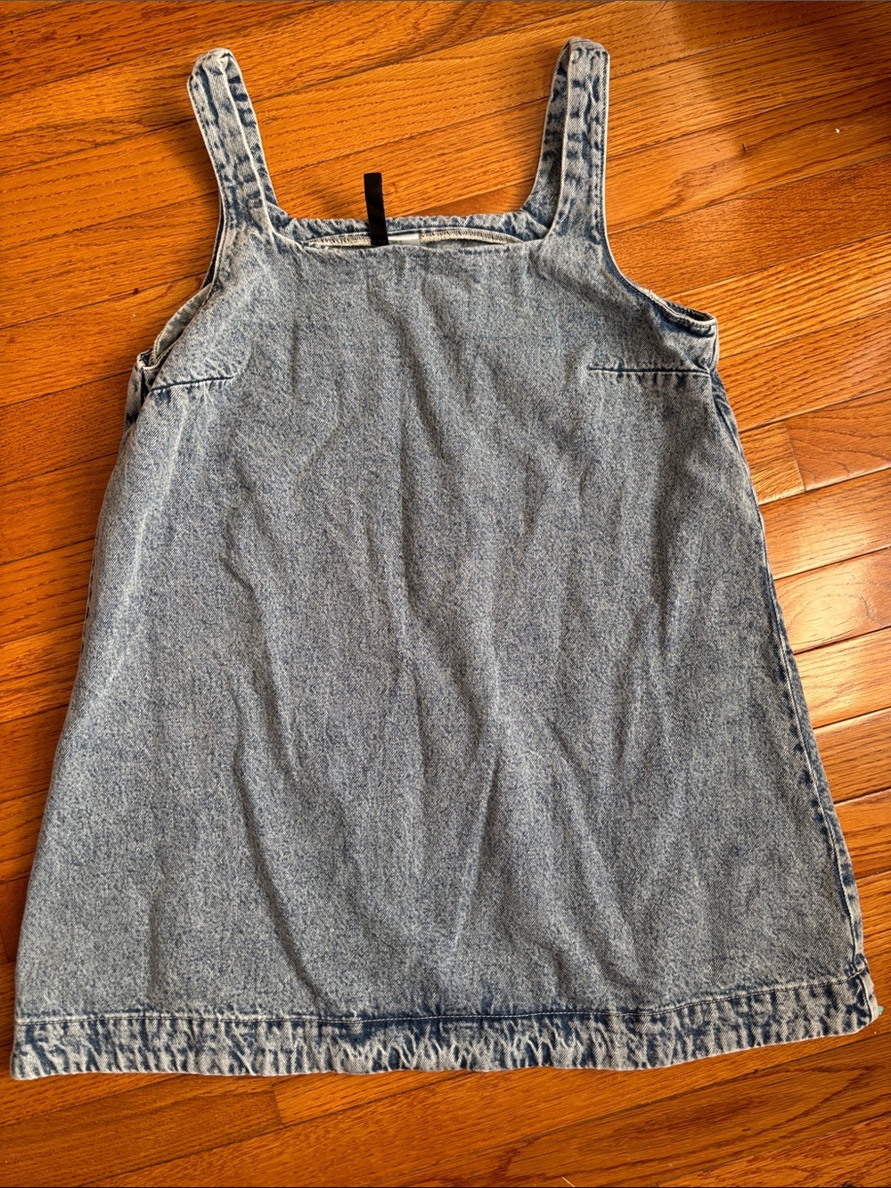 H&M Light Wash Denim Pinafore Mini Dress